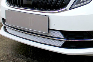 Сетка защитная в бампер Standart хром Strelka SKA7.17.chrome: Skoda Octavia III FL 2017-2020 > TUNING`Leader Сетка защитная в бампер Standart хром Strelka Skoda Octavia III FL 2017-2020 > TUNINGLeader.ru