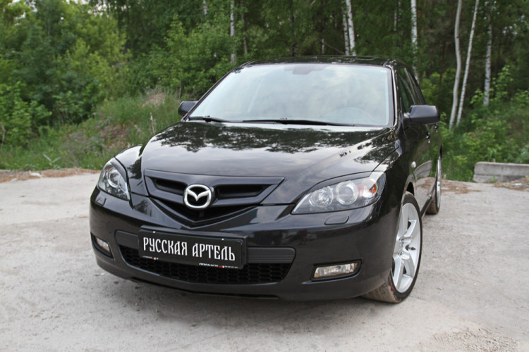 Реснички на передние фары (вариант 2) Русская Артель (хэтчбек) Mazda 3 2003-2006, Mazda 3 FL 2006-2008 Реснички на передние фары (вариант 2) Русская Артель (хэтчбек) → REM3-016900 :: TUNING`Leader /img2