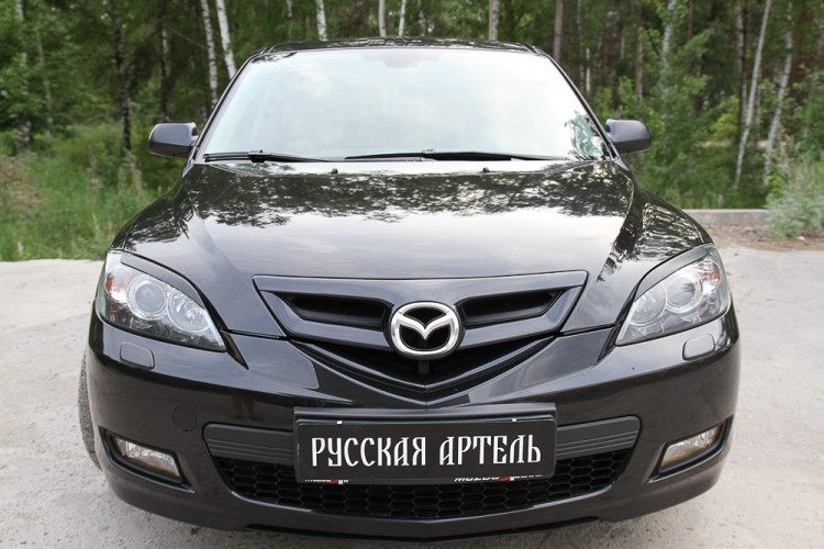 Реснички на передние фары (вариант 2) Русская Артель (хэтчбек) Mazda 3 2003-2006, Mazda 3 FL 2006-2008 Реснички на передние фары (вариант 2) Русская Артель (хэтчбек) → REM3-016900 :: TUNING`Leader /img4