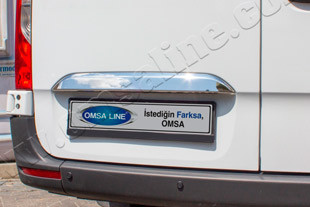 Стальная накладка на крышку багажника над номером Omsa Line 4745052: Mercedes-Benz Sprinter W907 2018- > TUNING`Leader Стальная накладка на крышку багажника над номером Omsa Line Mercedes-Benz Sprinter W907 2018- > TUNINGLeader.ru