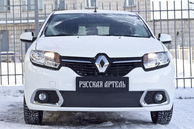Заглушка зимняя решетки переднего бампера Русская Артель Renault Sandero 2012-2017 Заглушка зимняя решетки переднего бампера Русская Артель → ZRRS-039302 :: TUNING`Leader /img1