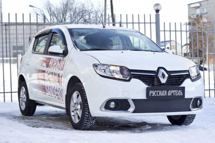 Заглушка зимняя решетки переднего бампера Русская Артель Renault Sandero 2012-2017 Заглушка зимняя решетки переднего бампера Русская Артель → ZRRS-039302 :: TUNING`Leader /img2
