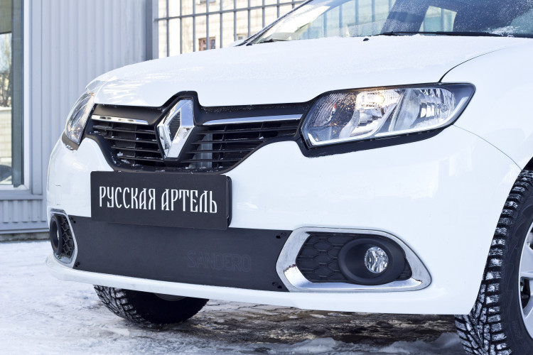 Заглушка зимняя решетки переднего бампера Русская Артель Renault Sandero 2012-2017 Заглушка зимняя решетки переднего бампера Русская Артель → ZRRS-039302 :: TUNING`Leader /img3