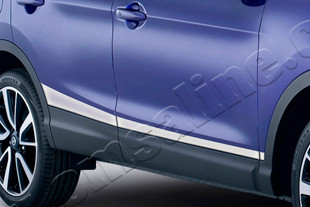 Стальные молдинги на двери Omsa Line Nissan Qashqai 2014-2019, Nissan Qashqai FL 2019-2021 > TUNINGLeader.ru