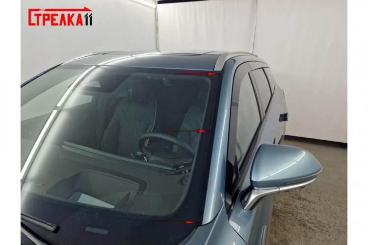 Водосток (дефлектор) лобового стекла акриловый Премиум Strelka → VP.091 :: TUNING`Leader /img6