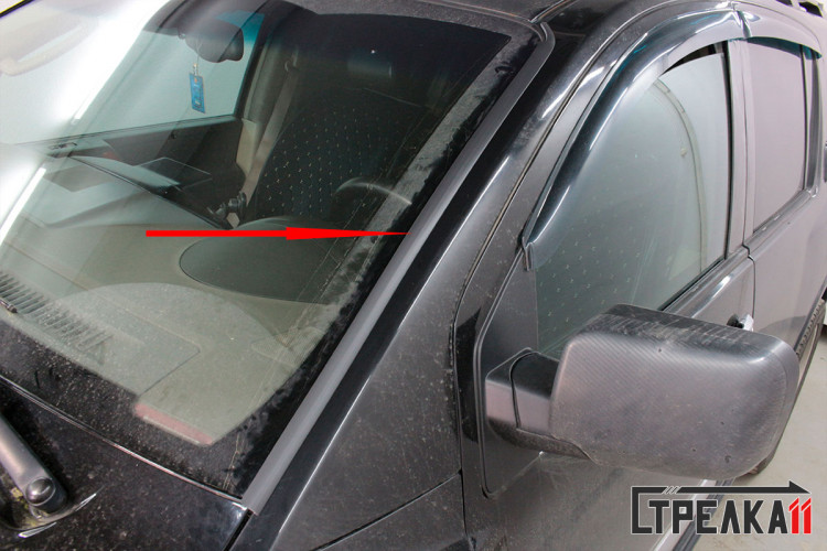 Водосток (дефлектор) лобового стекла Strelka Infiniti QX56 2004-2010 Водосток (дефлектор) лобового стекла Strelka → 167.ST2 :: TUNING`Leader /img5