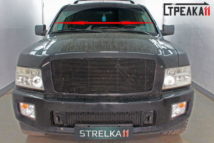 Водосток (дефлектор) лобового стекла Strelka Infiniti QX56 2004-2010 Водосток (дефлектор) лобового стекла Strelka → 167.ST2 :: TUNING`Leader /img6