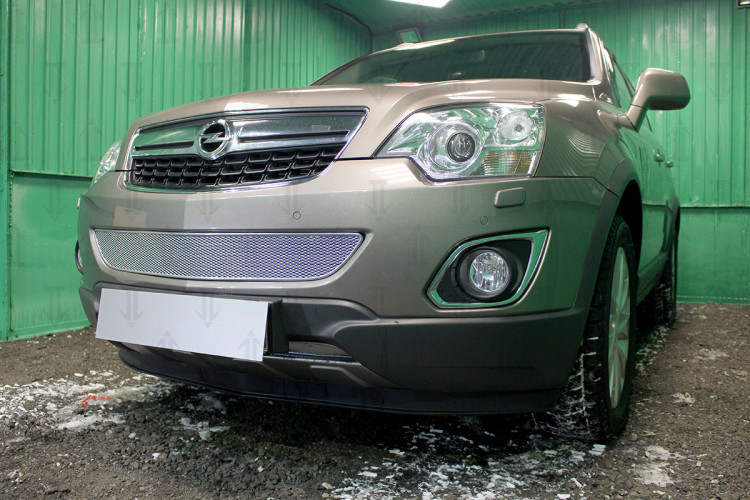 Сетка защитная в бампер Premium хром Strelka Opel Antara FL 2010-2015 Сетка защитная в бампер Premium хром Strelka → OPANT10.PREMIUM :: TUNING`Leader /img1