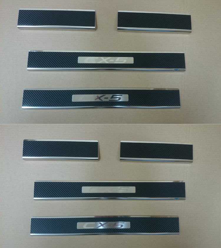 Накладки на пороги стальные карбон Alu-Frost Mazda CX-5 2012-2014, Mazda CX-5 FL 2015-2017 Накладки на пороги стальные карбон Alu-Frost → 29-1771 ` :: TUNING`Leader /img1