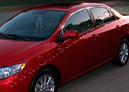 Стальные молдинги на окна дверей (верх) Omsa Line Toyota Corolla 2007-2010, Toyota Corolla FL 2010-2013 Стальные молдинги на окна дверей (верх) Omsa Line → 7011146 :: TUNING`Leader /img1
