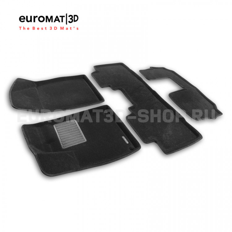 Коврики текстильные черные Business 3D Euromat (3 ряда) → EMC3D-001433 :: TUNING`Leader /img1