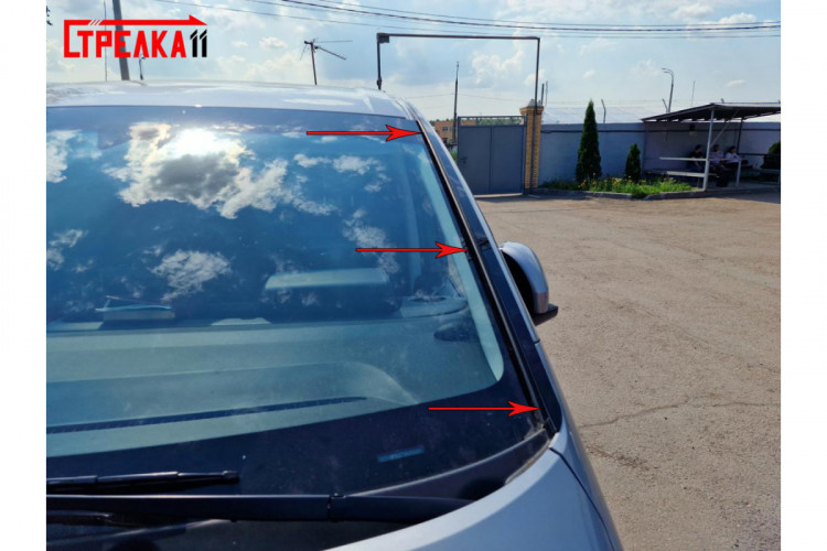 Водосток (дефлектор) лобового стекла акриловый Премиум Strelka → VP.087 :: TUNING`Leader /img6