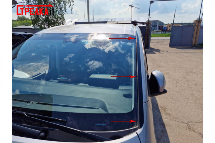 Водосток (дефлектор) лобового стекла акриловый Премиум Strelka → VP.087 :: TUNING`Leader /img7