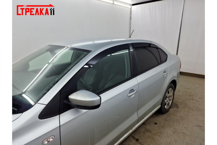 Дефлекторы на окна тонированные 2D Strelka (6 элементов) Volkswagen Polo SD 2010-2015, Volkswagen Polo SD FL 2015-2020 Дефлекторы на окна тонированные 2D Strelka (6 элементов) → 2D258-6.S11 :: TUNING`Leader /img1