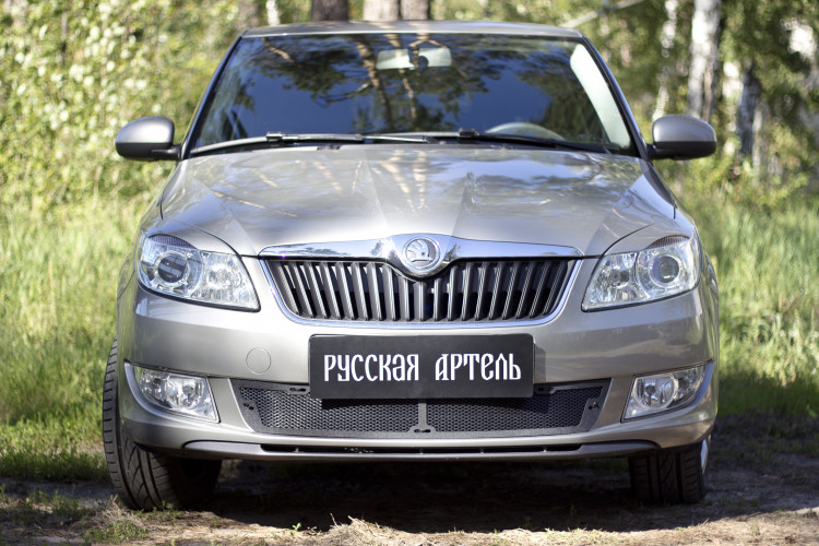 Защитная сетка решетки переднего бампера Русская Артель Skoda Fabia FL 2010-2015 Защитная сетка решетки переднего бампера Русская Артель → SBSF-046702 :: TUNING`Leader /img1