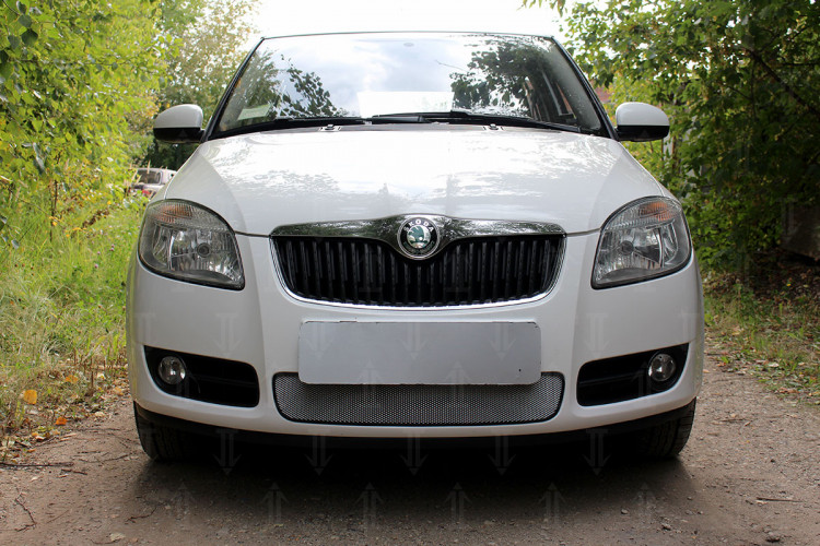 Сетка защитная в бампер Standart хром Strelka Skoda Fabia 2007-2010 Сетка защитная в бампер Standart хром Strelka → SKFB07.chrome :: TUNING`Leader /img1