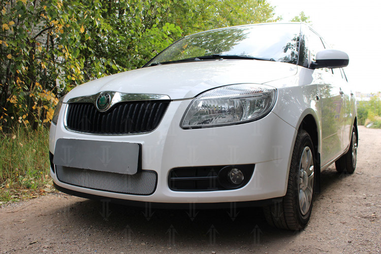 Сетка защитная в бампер Standart хром Strelka Skoda Fabia 2007-2010 Сетка защитная в бампер Standart хром Strelka → SKFB07.chrome :: TUNING`Leader /img2