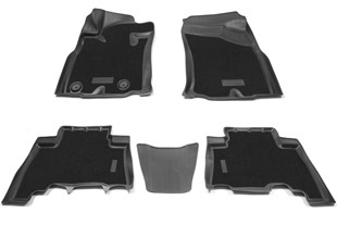 Коврики в салон комбинированные черные 3D Norplast (5 мест) Toyota Land Cruiser Prado 150 FL 2013-2016, Toyota Land Cruiser Prado 150 FL 2017-2023 > TUNINGLeader.ru