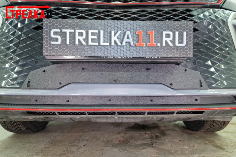 Зимняя защита радиатора на стяжке Strelka Geely Coolray FL 2023- Зимняя защита радиатора на стяжке Strelka → ZZ.GCOOL24.bot :: TUNING`Leader /img1