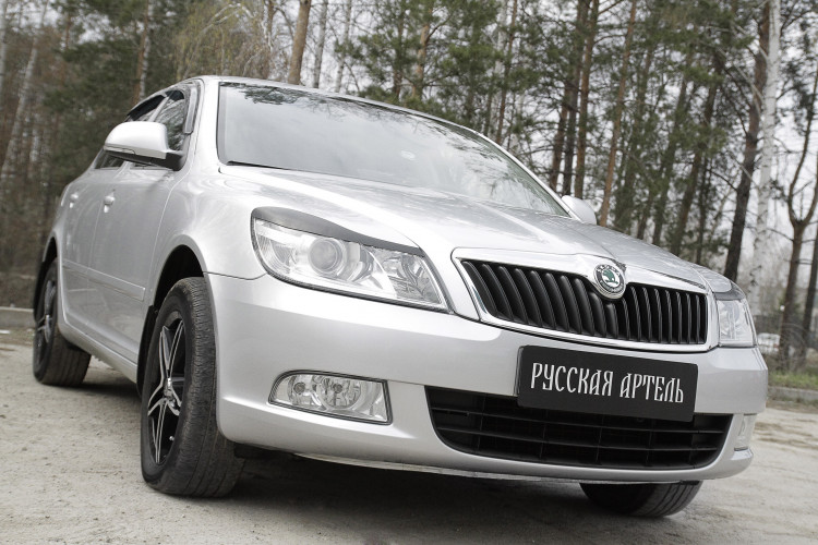 Реснички на передние фары Русская Артель Skoda Octavia 2005-2008, Skoda Octavia FL 2008-2013 Реснички на передние фары Русская Артель → RESO-014500 :: TUNING`Leader /img3