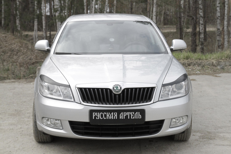 Реснички на передние фары Русская Артель Skoda Octavia 2005-2008, Skoda Octavia FL 2008-2013 Реснички на передние фары Русская Артель → RESO-014500 :: TUNING`Leader /img4