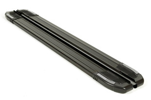 Пороги алюминиевые Rainbow Black Erkul Nissan Qashqai+2 2008-2013 > TUNINGLeader.ru