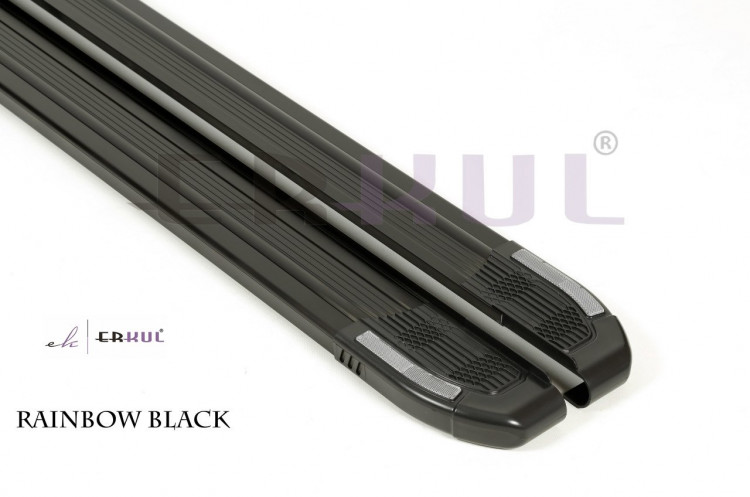 Пороги алюминиевые Rainbow Black Erkul → 24.GKM.01.09.+2.S :: TUNING`Leader /img2