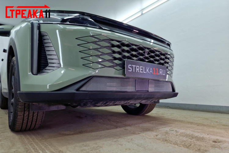 Сетка защитная в бампер Standart хром Strelka Exeed RX 2023- Сетка защитная в бампер Standart хром Strelka → EXRX23.bot.chrome :: TUNING`Leader /img4