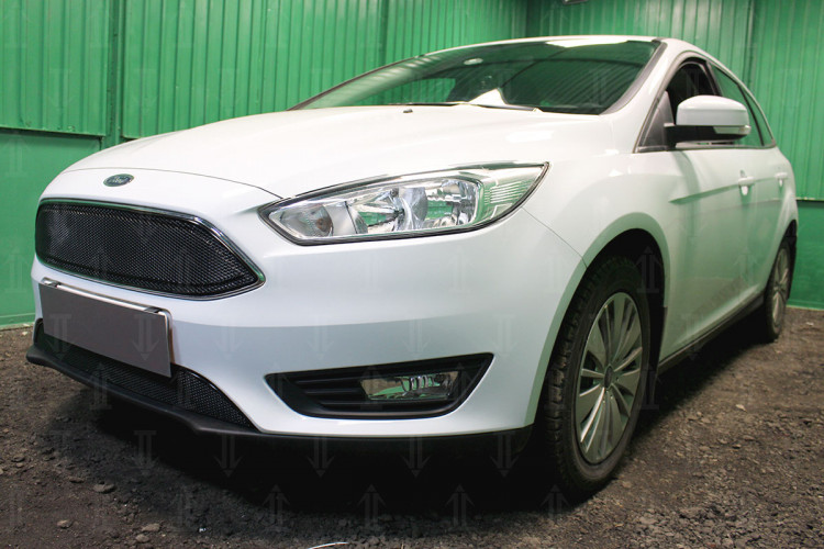 Сетка защитная в бампер Premium черный Strelka Ford Focus III HB FL 2014- Сетка защитная в бампер Premium черный Strelka → FFOCIII14.PREMIUM :: TUNING`Leader /img1