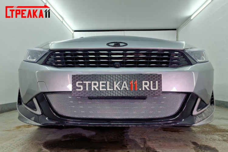 Сетка защитная в бампер Standart хром Strelka → KAIE5.chrome :: TUNING`Leader /img4