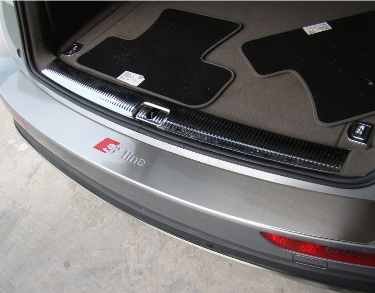 Накладка на задний бампер стальная с загибом S-Line OEM-Tuning → CNT01-Q5-011 :: TUNING`Leader /img3