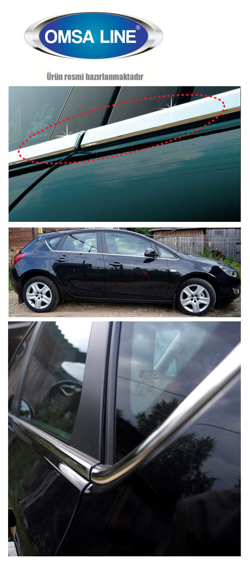 Стальные молдинги на окна дверей (8 элементов) Omsa Line (хэтчбек) Opel Astra J 2010-2012, Opel Astra J FL 2013-2015 Стальные молдинги на окна дверей (8 элементов) Omsa Line (хэтчбек) → 5216141 ` :: TUNING`Leader /img1