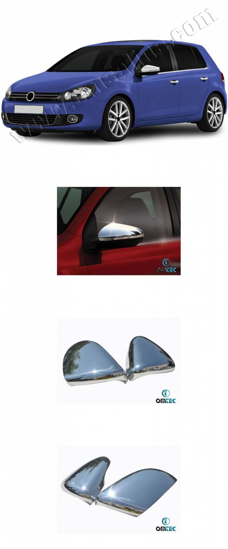 Стальные накладки на зеркала с поворотником Omsa Line Volkswagen Golf HB 2009-2013, Volkswagen Golf SW 2009-2013, Volkswagen Golf Plus 2009-2013, Volkswagen Touran 2010-2015 Стальные накладки на зеркала с поворотником Omsa Line → 7518111 :: TUNING`Leader /img1