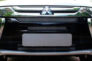 Сетка защитная в бампер Standart хром Strelka MITOUT15.cam.chrome: Mitsubishi Outlander FL 2015-2018 > TUNING`Leader Сетка защитная в бампер Standart хром Strelka Mitsubishi Outlander FL 2015-2018 > TUNINGLeader.ru