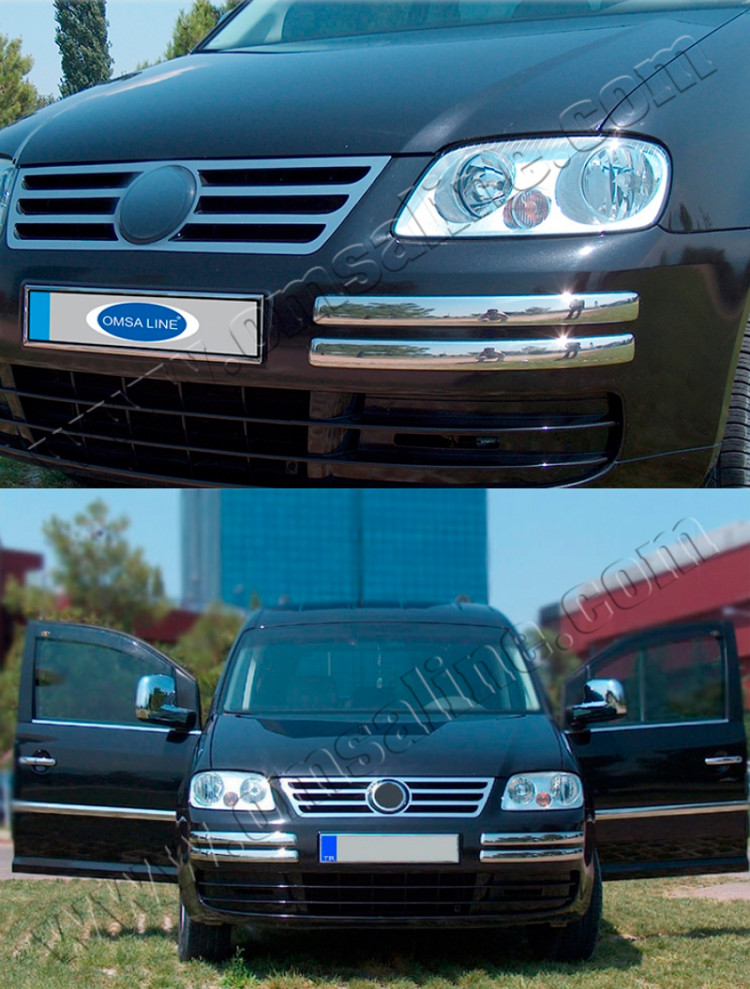 Стальные накладки на передний бампер Omsa Line Volkswagen Caddy III 2004-2009 Стальные накладки на передний бампер Omsa Line → 7520082 ` :: TUNING`Leader /img1